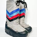 The Moon Vintage 70’s Boots Grey Blue Red Size 8 Women’s Photo 0