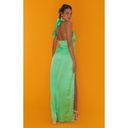 Show Me Your Mumu  Adele Halter Maxi Dress in Kiwi Luxe Satin M Photo 4