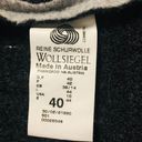 GIESSWEIN Gray Tones Boiled Wool Long Hooded Sweater Coat Horse Sleigh 40 8 Photo 6