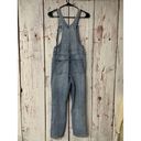 Madewell  Bayfront Crop Denim Front Button Pocket Overalls - Blue / Size Medium Photo 3