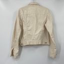 Free People  Rumours Denim Jacket Trucker Button Down Cotton Ecru Womens Medium Photo 3