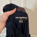 Karl Lagerfeld  Navy Blue Laced Dress Size 4 Photo 6