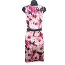 Dolce & Gabbana  Size EU 42/ US 6 Pink Black Floral Belted Knee Length Dress Photo 1