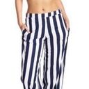 ONIA  Wide Leg Pants White Blue Navy Mila
Beach Striped Anthropologie Médium Photo 0