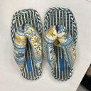 Farm Rio  Blue Puffy Sandals Flip Flops Sz 9 Photo 2