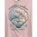 Simply Southern  Size XXL Tank Top Seashells & Sunshine Light Pink Photo 3