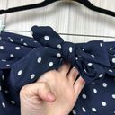 Tanya Taylor  Womens Top 2 Blue Polka Dot Sleeveless Bow Tie Silk Gathered Pinup Photo 3