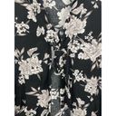 Spiritual Gangster  Black White Floral Tie Front Swim Maya Kimono Robe OS Photo 1