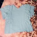 Moon River Boutique Ruffle Lace Top Photo 2