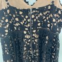 Entro Black and Tan Lace Spaghetti Strap Midi Dress Photo 4