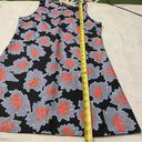 Glamorous  Blue Floral Shift Dress Retro Style Coral Orange Flower Size M Photo 10