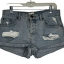 Amuse Society  Destroyed Denim Shorts Photo 0