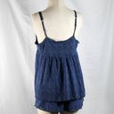 Apt. 9 Navy and Medium Blue Printed Babydoll Tank and Short Sleep Lounge Set Size Large Photo 4