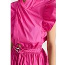 Derek Lam  10 Crosby Finne Ruffled Wrap Tiered Mini Dress in Pink 38 Womens Photo 3