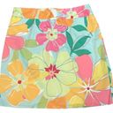 Talbots  Floral Print Back Zip Skirt Multicolor Women’s 12 petite Cotton blend Photo 11