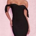 House Of CB  black off the shoulder bondage dress XS Photo 0