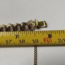 Monet Women’s Vintage Signed  Gold Tone Safety Chain Bracelet 7 3/4 Inch Photo 8