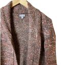 J.Jill  Open Cardigan Sweater Italian Wool Alpaca Soft Brown Pink Marled Small Photo 2