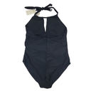 One Piece East Elegant Black Maternity Swimsuit  Keyhole Halter Medium NWT Photo 3