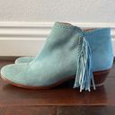 Sam Edelman Blue Suede Chunky Heel Bootie Photo 0