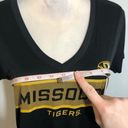 Rivalry Threads NWOT Black Gold Missouri Tigers V Neck T Shirt Top Photo 5