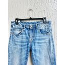 R13  Boy Straight Mid-Rise Distressed Stretch Crop Jeans Carlton Women's Size 29 Photo 3