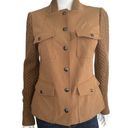 W By Worth  Women's Brown cardigan jacket long knitted sleeve Size 4 Photo 0