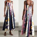 Oscar de la Renta  Mixed Floral Print Poplin Sleeveless Midi Dress NWT Size 6 Photo 1