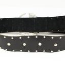 Bebe  Studded & Rhinestone Wide Leather Belt S Photo 2