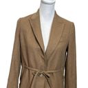 Vince  Flannel Blazer Italian Wool Self Tie Dark Taupe Brown Women’s Size 00 Photo 1