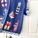 Quacker Factory Blue Nautical Buoys Lighthouse Anchors Novelty Ocean Cardigan L Size L Photo 6