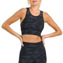 Vuori  Elevation Bra in Black Camo Size Small Photo 0