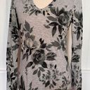 Krass&co G.H Bass &  Grey Floral V-neck Long Sleeve Top Photo 0