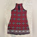 Xhilaration Red High Neck Geometric Print Dress Size Medium Photo 9