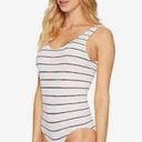 DKNY NWT  Seamless Litewear Bodysuit  Striped Large Photo 3