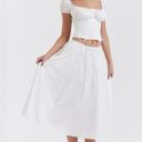 House Of CB  Cora White Gathered Midi Skirt Photo 2