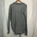 Leith  Side Tie Wrap Sweater Gray Long Sleeve Rayon Cotton WOOL Blend Surplice SM Photo 7