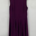 Rebecca Taylor  Dress Fit & Flare Sleeveless Suiting Circle Purple Womens size 8 Photo 2