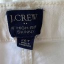 J.Crew  Factory 10" High Waist Skinny Raw Hem White Jeans 26 Tall NWT Photo 9