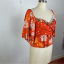 Free People  Mirabella Floral Wrap Front Blouse Photo 2