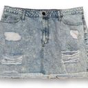 Cello Ms.  Acid Wash Destroyed Denim Skirt Photo 0