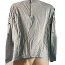 A New Day  Gray Floral Embroidered Sleeve Pull Over M Photo 1