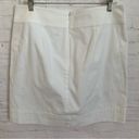 Talbots  white short cotton spandex lined skirt back zipper Size 12 Photo 1