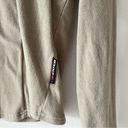 Eider Sz 42 Euro Womens Vintage Tan Fleece Pullover Zip Mock Neck Made in France Size M Photo 5