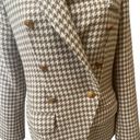 Houndstooth Women’s  Blazer Beige Size Medium Photo 3