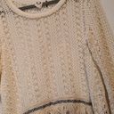 Akemi + Kin  Anthropologie Crochet Women's long sleeve top size XL Photo 3