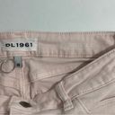 DL1961  Florence Instasculpt Cropped Jeans in Blush Pink Denim Size 26 Raw Hem Photo 6