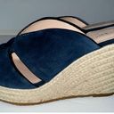 Kate Spade  Navy Suede Wedge Espadrille Sandals Size‎ 8.5M Photo 4