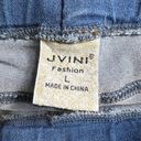 JVINI Womens Denim Blue Jeans Skinny Jean Distressed Stretch Jeggings Blue Large Photo 7