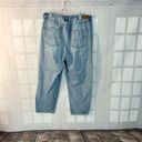 American Eagle  Blue Light Wash Whiskered Cotton Baggy Jeans Size 16 Short Photo 4